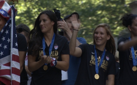 The US women's national soccer team get a rare ticker-tape parade